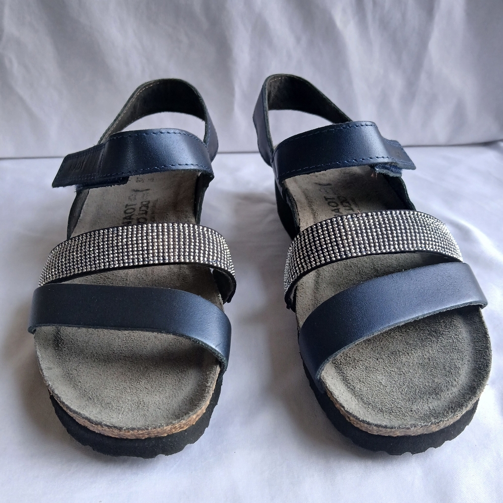 Naot Comfort Wedge Sandals Size 37 Made in Israel